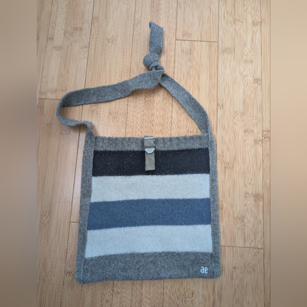 Small Blue Stripe Knit American Eagle Bag